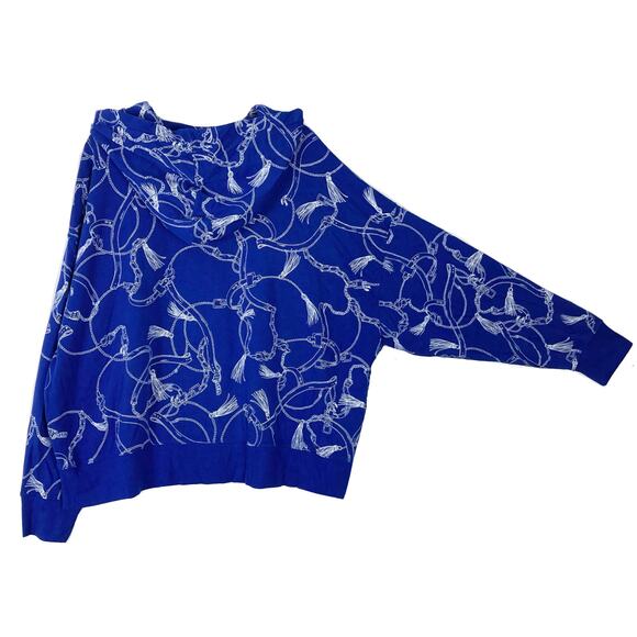 NWOT LAUREN RALPH LAUREN Hoodie Sweatshirt 2X Royal-Blue Equestrian-Horse LongSl - Picture 2 of 10
